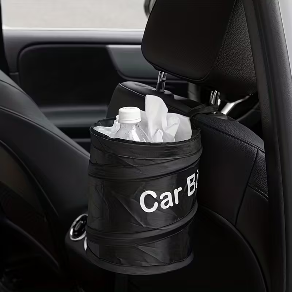 Waterproof Car Trash Can With Lid - Mini cubo de basura emergente plegable