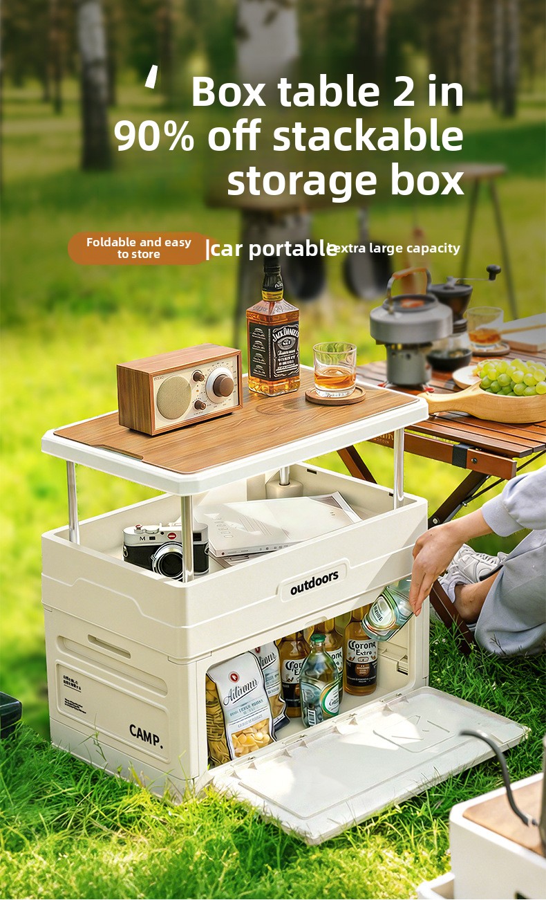 Car Trunk Organizer Foldable Storage Box - Caja de Almacenamiento Plegable para Camping