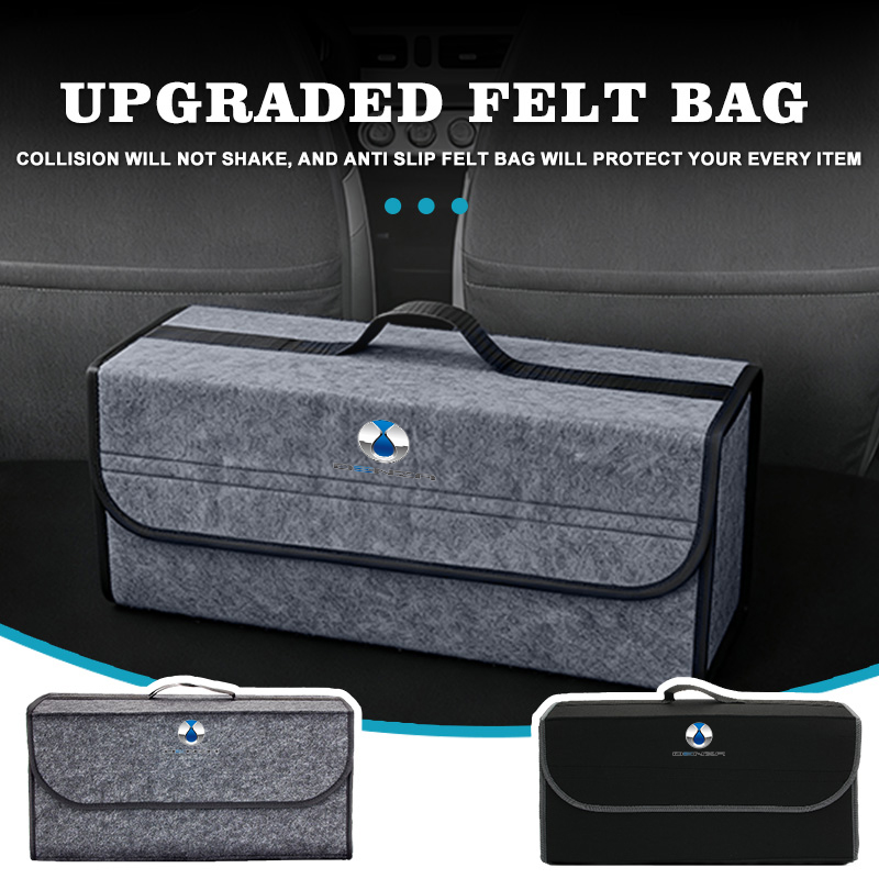 Car Trunk Organizer Foldable Storage Box - Organizador de Maletero Plegable de Fieltro