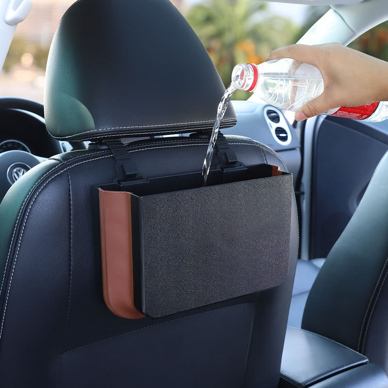 Waterproof Car Trash Can With Lid - Cubo de basura colgante para coche,