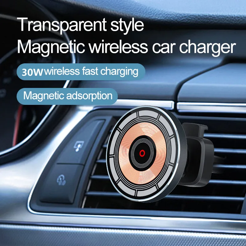 Cargador inalámbrico magnético - Wireless Car Charger Mount Fast Charging reseña y precio