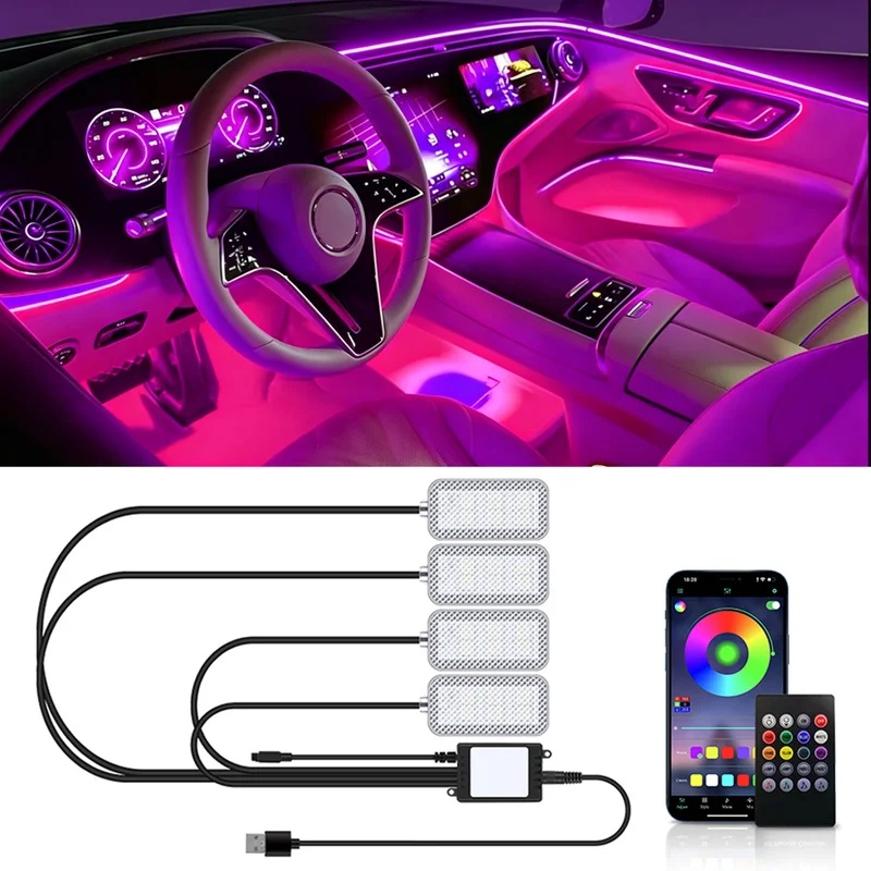 Tira de Luces LED de Neón para - Led Ambient Interior Car Lights App Control reseña y precio