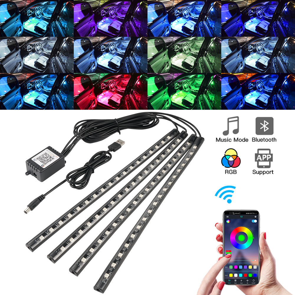 Luz LED de neón para Interior  - Led Ambient Interior Car Lights App Control reseña y precio